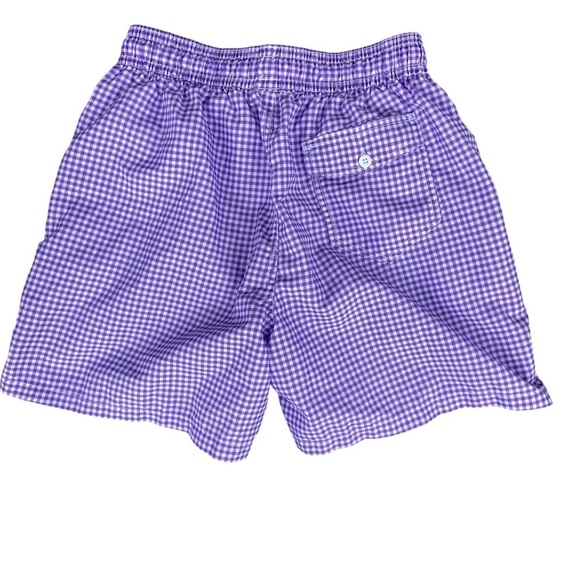 Kanu Surf Men's Monaco Board Shorts Swim Trunk Size M Purple Check Beach Pool - Picture 2 of 6